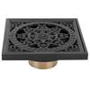 Floor Drain Insectproof Odorresistant Copper Floor Drain for Family Hotel Kitchens Bathrooms Black