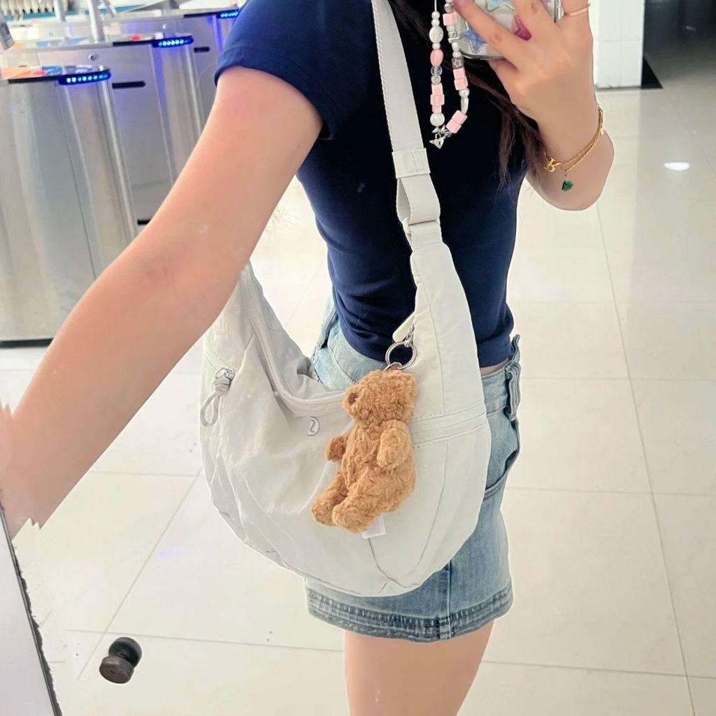Lu Croissant Large Capacity Dumpling Bag, Single Shoulder Crossbody, Waterproof 6L/13L, Unisex Fitness/Yoga Bag