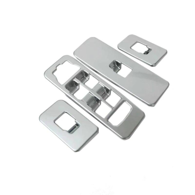 4Pcs Chrome Car Interior Door Window Switch Lift Button Cover Trim For Land Rover Discovery Sport 2015 2016 2017