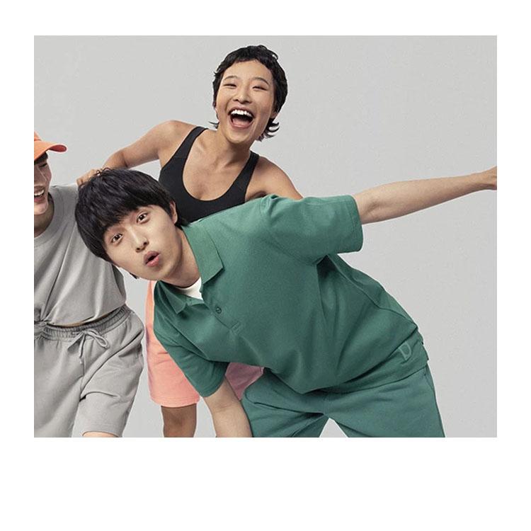 Спортивная модная коллекция Li Ning Футболка унисекс Темно-дворцовый зеленый AHST587-3