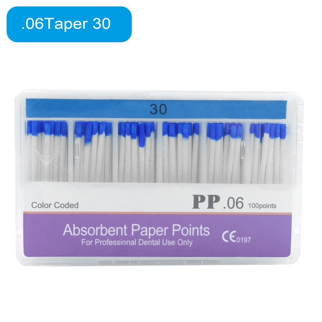 Дентальные абсорбирующие бумажные штифты Влагопоглощающие бумажные кончики Конусность 0.02 0.04 0.06 Эндодонтия Расходные материалы для стоматологических клиник