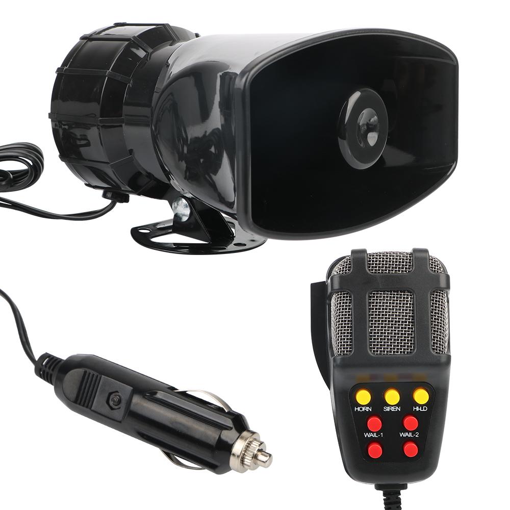 Микрофон PA Система Аварийный усилитель Гуд 12 В 100 Вт Полицейская сирена Воздушный сигнал Мегафон Тон Автомобильный сигнал Предупреждающая сигнализация Динамики Громкие