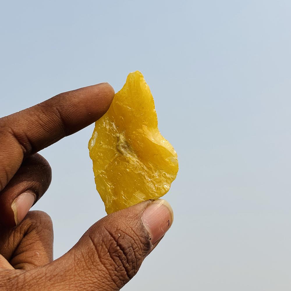 Natural Yellow Sapphire Huge Rough 144 Ct Earth Mined CERTIFIED Loose Gemstone