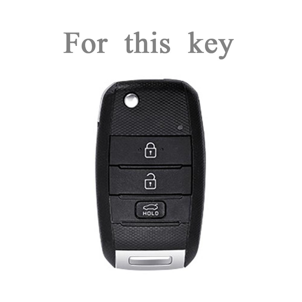 3 Buttons TPU Car Key Case Cover Shell Fob for KIA RIO 3 K2 K3 K4 K5 Sportege Picanto Optima Soul Ceed Sorento Forte Stinger Cerato