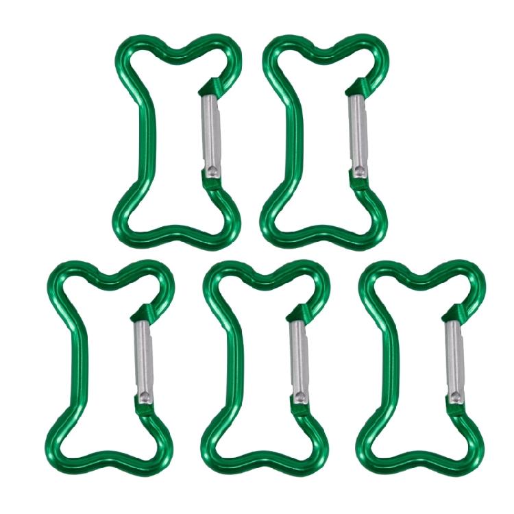 5 шт. Карабин-клипса в форме кости, алюминиевый сплав, подвесной карабин, крючок, защелка-пружина, зажим, аксессуары для туризма на открытом воздухе