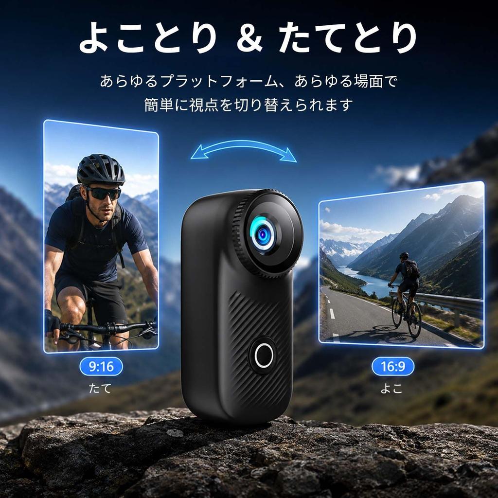 4K Action IP63 Wide WiFi 800mAh Magnetic Attachment Camera, Waterproof, 110° Angle, Enabled, Battery,