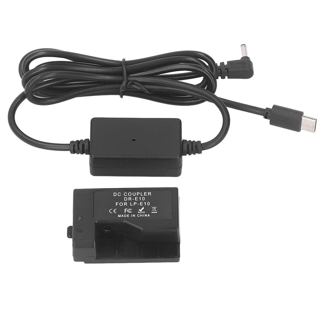 Муляж аккумулятора LP E10 DR E10 DC Coupler Муляж аккумулятора с адаптером питания Type C для 1100D 1200D