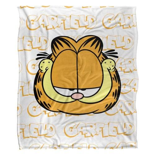 Garfield Silky Sketch Name Repeat Supersoft Blanket