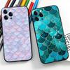Чешуя русалки для iPhone 15 16 14 Plus 13 12 11 17 Pro Max 17 Air Черный Мягкий Чехол для Телефона