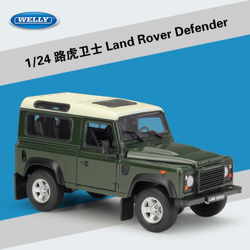 Велли 1:24 Land Rover Defender Армейский Зеленый литой модель автомобиля Diecasts & Игрушечные Транспортные средства Коллекционные подарки Тип без дистанционного управления