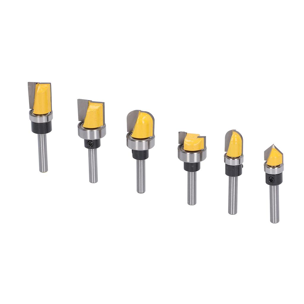 6 шт., фреза с хвостовиком 6 мм, с шарниром подшипника, долбежная фреза по дереву