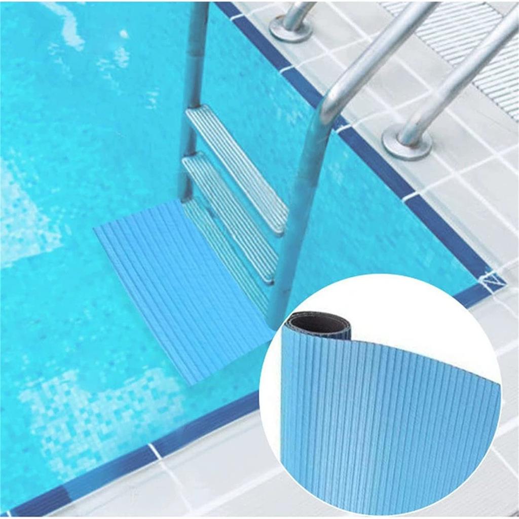 Swimming Pool Ladder - Mats – Step & Ladder Ground Pads, Safety Non- Surface for Pools