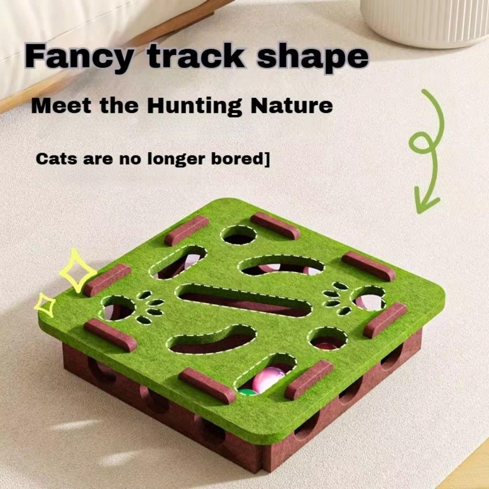 Compact Size Cat Puzzle Box Felt Pet Interactive Toy New Cat Scratching Posts  Indoor