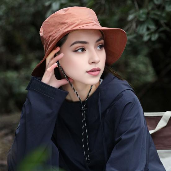 Рыбацкая шляпа унисекс с большими полями, ветрозащитный ремешок на подбородке, защита от ультрафиолета и солнечного света, быстросохнущая, отличная воздухопроницаемость, дорожная кепка для рыбалки на открытом воздухе