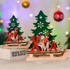 Christmas Decorations Wooden Painted Assembled DIY Sleigh Car Ornaments Santa Claus Christmas Tree Small Gifts