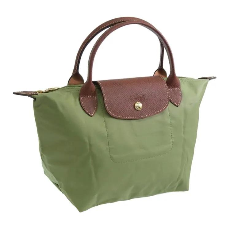 LONGCHAMP Le Pliage Canvas Leather Dumpling Bag Handbag Small Unisex Avocado Green (Unisex) Handbags 1621089P77