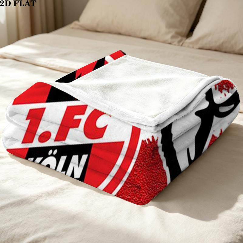 FC Köln Print Flannel Blanket, High quality Comfortable for All Seasons, Home Decor, Warmth and Comfort, Perfect for Christmas Gifts