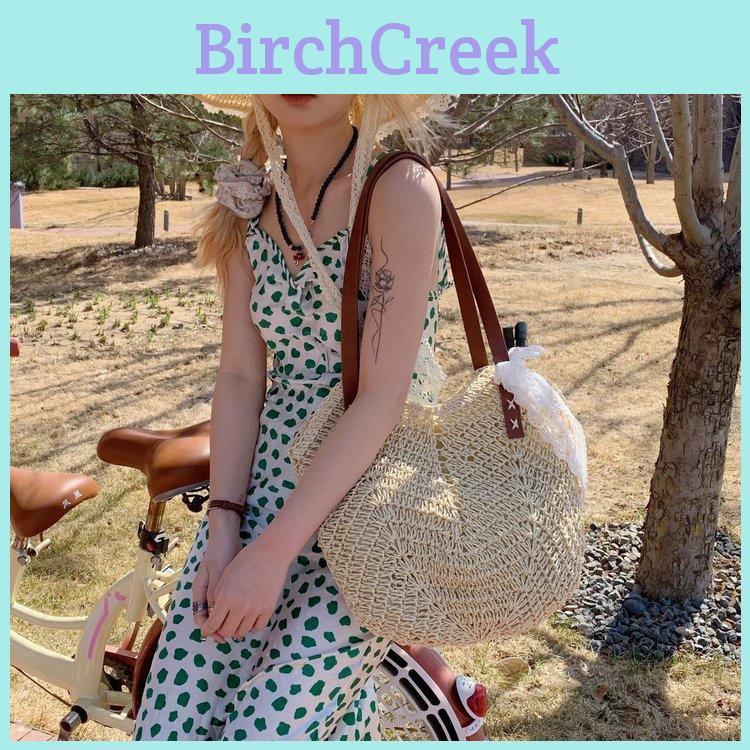 Simple Solid Color Large Capacity Women Casual Woven Tote Bag For Casual Outings