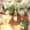 Charming Wooden Christmas Tree Hanging Ornaments Set With Car And Reindeer Designs