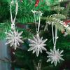 12/1pcs Crystal Snowflake Icicle Christmas Ornaments Xmas Tree Hanging Pendants Holiday New Year Party Transparent Decoration