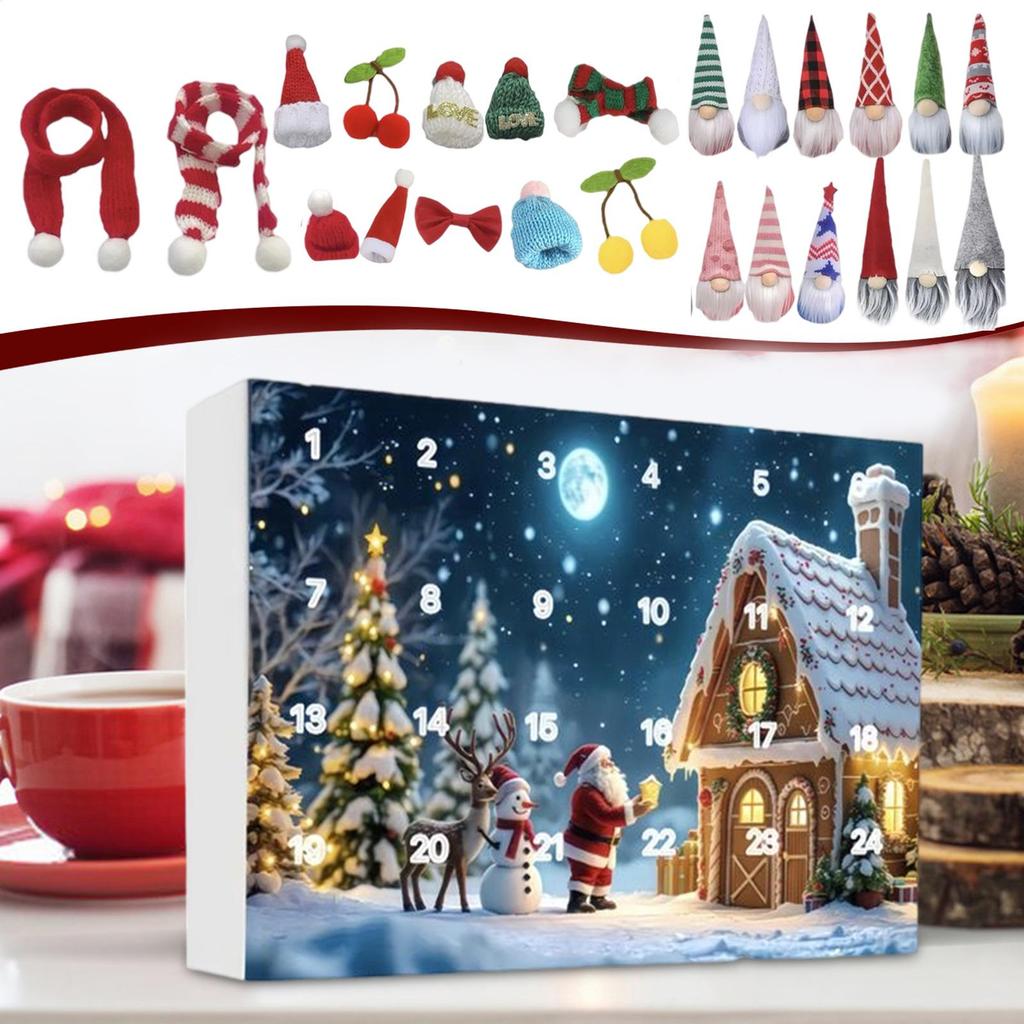 Christmas Count Down Calendars Gnome Christmas 24 Days Countdown Calendar Festive Toy Doll For Home Festival Party Holiday