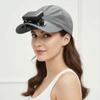 Portable Rechargeable Fan Hat Solid Color Cooling Fan Peaked Cap for 3.7V/300mAh Hiking