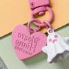 Cute And Personalized Little Ghost Ghost Love Pendant, Round Buckle Bag Pendant