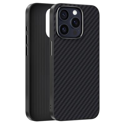 ABEEL Чехол для iPhone 15 Pro Max, совместимый с MagSafe, задняя крышка с текстурой углеродного волокна