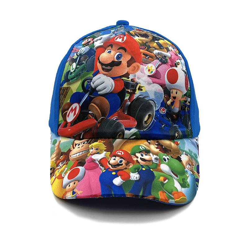 Детская бейсболка Bros Mario Super Pattern из дышащего хлопка для лета