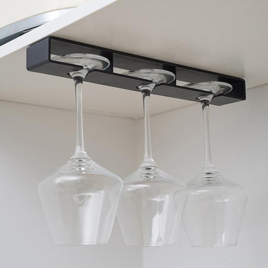 Goblet Storage Holder No Punching Space-saving Great Stickiness Anti-slip Organization Storage Self-adhesive Wine Glass Upside Down Hanging