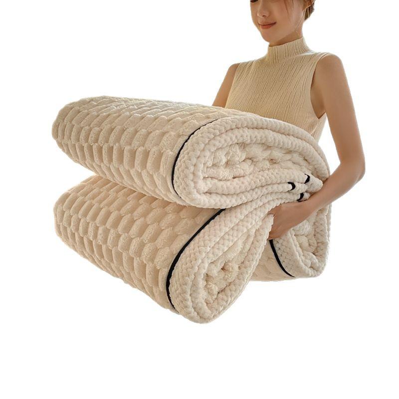 Luxurious Golden Turtle Velvet Blanket - Double-Sided, Thick, Multifunctional Fleece for Bedroom Warmth