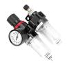 Black Air Filter Regulator Lubricator Semi-Auto Drain Valve Pneumatic Regulator Lubricator