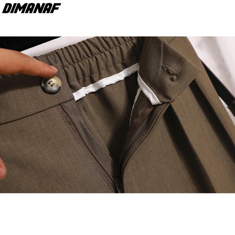 DIMANAF 2024, новинка, большие размеры, весенне-летние длинные брюки, женские свободные повседневные однотонные брюки с эластичной резинкой на талии, широкие брюки