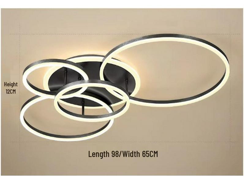 Скандинавская современная светодиодная потолочная лампа - Креативный круглый дизайн для гостиной, кабинета, спальни