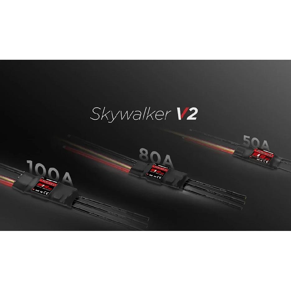 Оригинальный регулятор оборотов для бесколлекторных двигателей Hobbywing серии SKYWALKER 2-6S 20A 30A 40A 50A 60A 80A 100A с UBEC для RC квадрокоптера