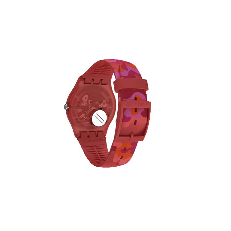 Swatch Унисекс 41 мм Красные Часы SUOR116 SUOR116