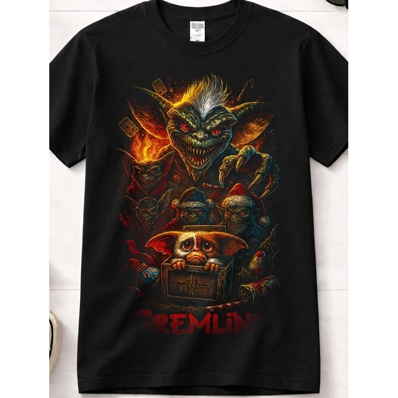 Gremlin Style Horror Shirt This Men's T-shirt Features a Vibrant and Stylish Print, a Relaxed Fit, and Is Versatile and Practical. The Crew Neck