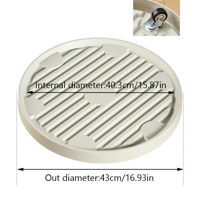 1PC Removable Flower Pot Tray Mobile Pallet Bucket Transfer Base Round Tree Flower Planter Stand Thickened Plastic Planter Tray