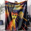 The Scream Painting Throw Soft Flannel AC Blanket Lightweight Summer Nap Throw Cozy  Blanket for Sofa Bed Travel Home