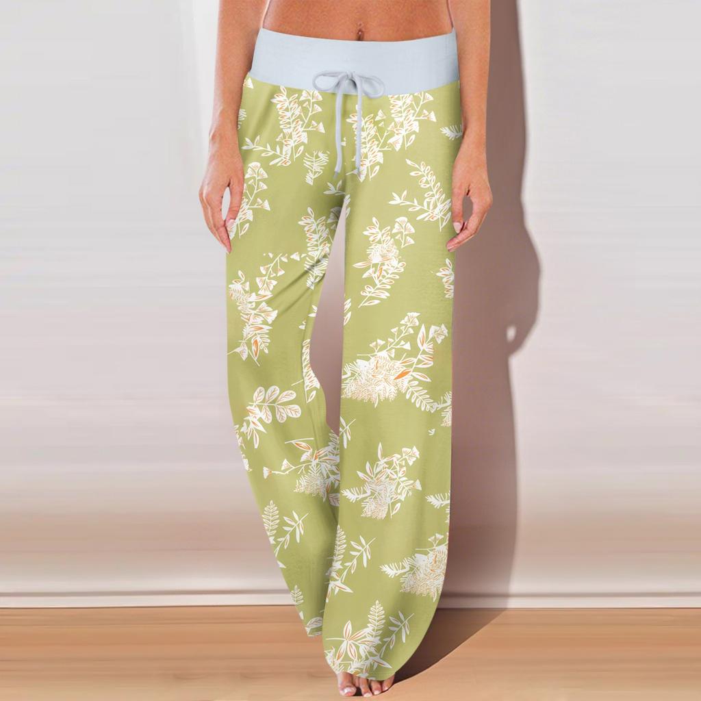 Женские повседневные спортивные брюки с винтажным принтом, пижамные брюки с карманами