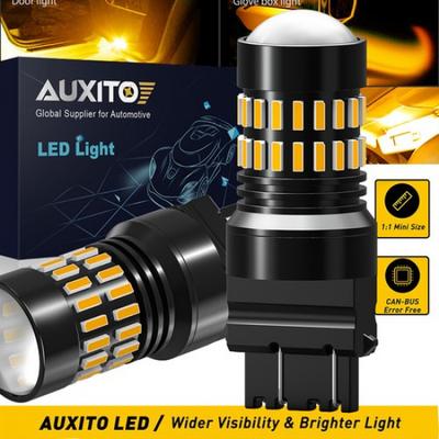 AUXITO 3157 3156 3057 Автомобильная светодиодная лампа стоп-сигнала, указателя поворота, габаритного огня, заднего фонаря, янтарная 782890731270|