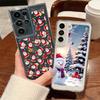 Чехол для телефона с рождественским узором лося для Samsung Galaxy S25 S24 S22 Ultra S23 S24 FE A17 A56 A16 A36 A26 A55 A15 A25 A54 5G Противоударный Прозрачный Мягкий Чехол