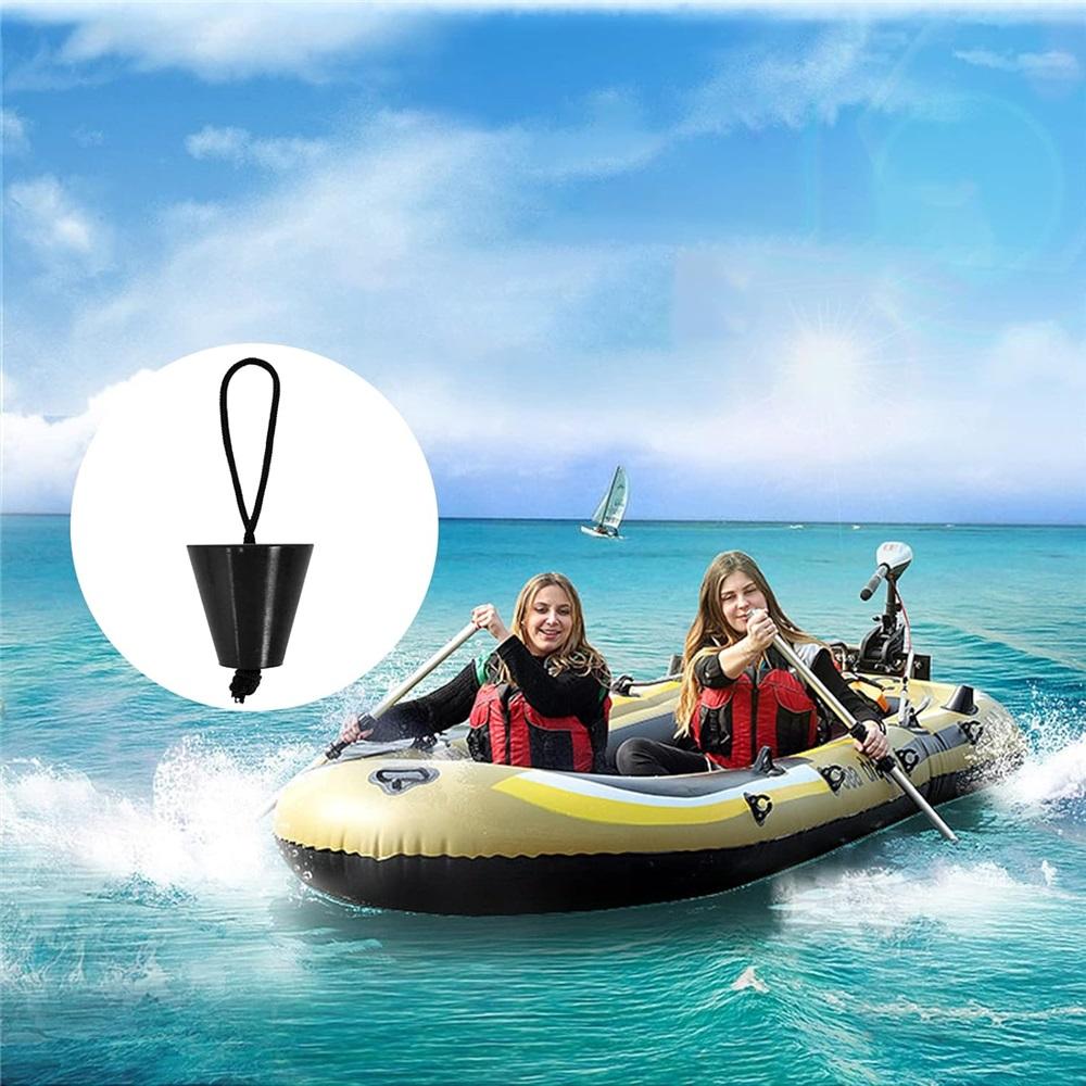 Набор из 8 шт. универсальных силиконовых пробок для сливных отверстий каяка – Заглушки для дренажных отверстий с ремешком, Аксессуары для каяка (Верхний диаметр 4 см)