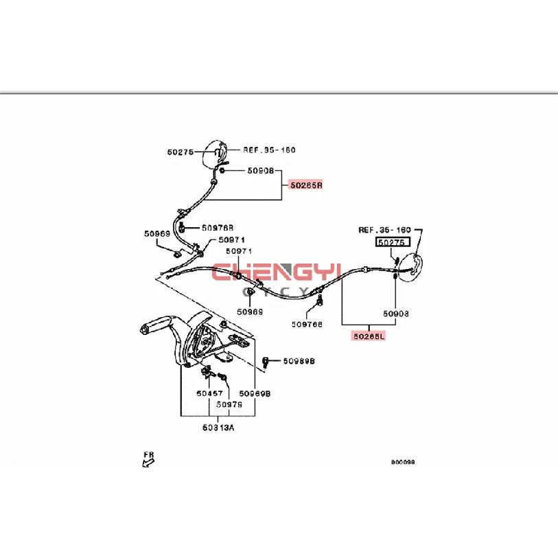 Rear Brake Cable Handbrake Pull Line For Mitsubishi Outlander ASX CW4W CW5W CW6W GA2W Disc Brake 4820A025 4820A026 4820A336