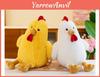 Милая Желто-Белая Плюшевая Курица Игрушка для Девочек Мягкая и Обнимаемая Цыпленок Подарок Персонажи)