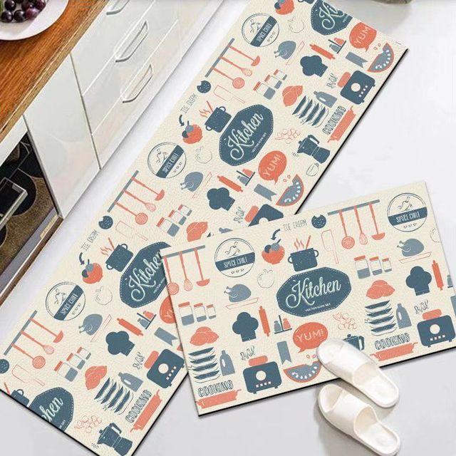 Кухонный коврик для пола, домашний входной коврик для ванной комнаты, противоскользящий моющийся коврик, ковер для прихожей, гостиная, спальня, коридор, длинный ковер