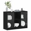 Sideboard Black Oak Look 100 x 37 x 75.5 cm