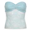 Solid Backless Bandage Corset Top Sweet Lace Stitched Strapless Tube Tops Women Sexy Club Party Tee Vintage Y2k Chic Vest 2025