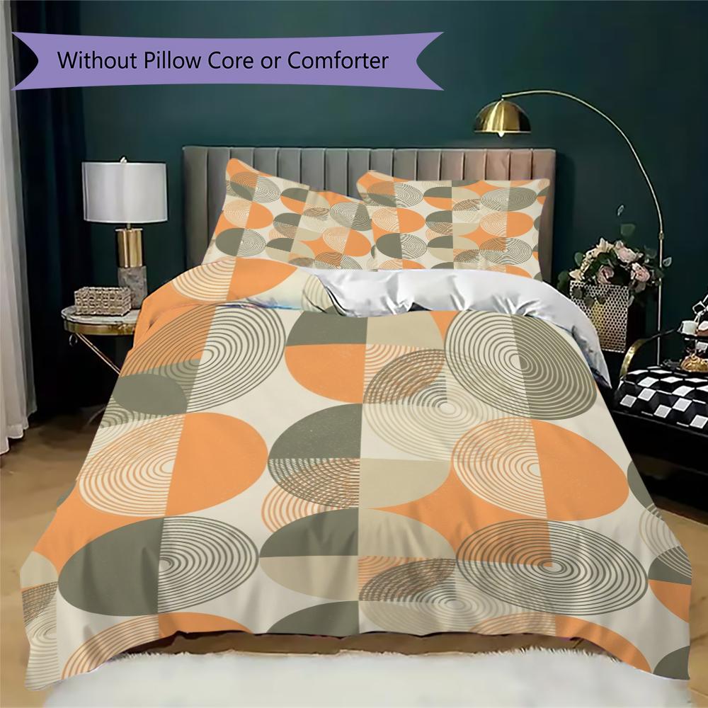 Simple Geometry Pattern Bedding uilt Set uilt Cover Pillowcase Home Decoration Birthday Gift (1 * duvet cover + 2 * pillowcase  without core)19
