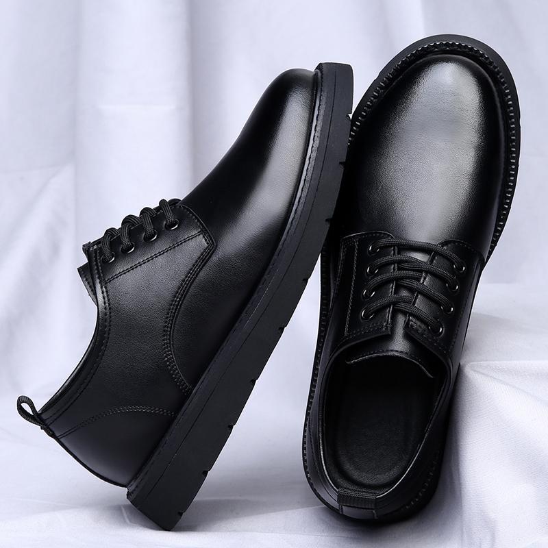 British Style Outdoor Business Shoes Fashion Thick Bottom Oxford Shoes Lace Up Formal Dress Footwear Mens Casual Shoes Hot Sale